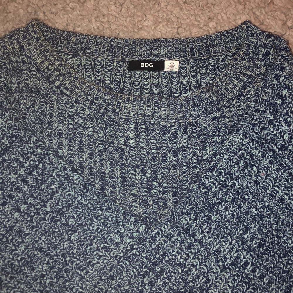 Navy blue and light blue sweater